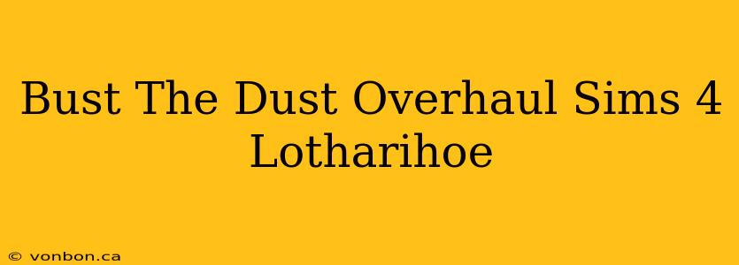 Bust The Dust Overhaul Sims 4 Lotharihoe