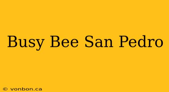 Busy Bee San Pedro