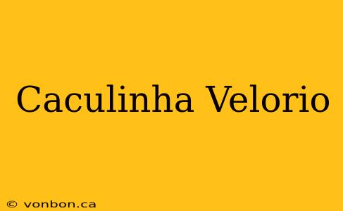 Caculinha Velorio