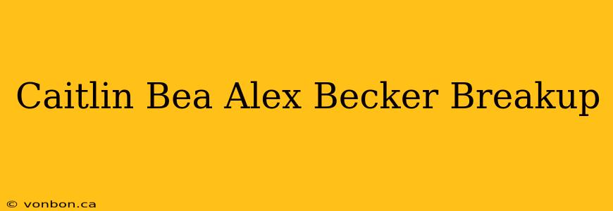 Caitlin Bea Alex Becker Breakup