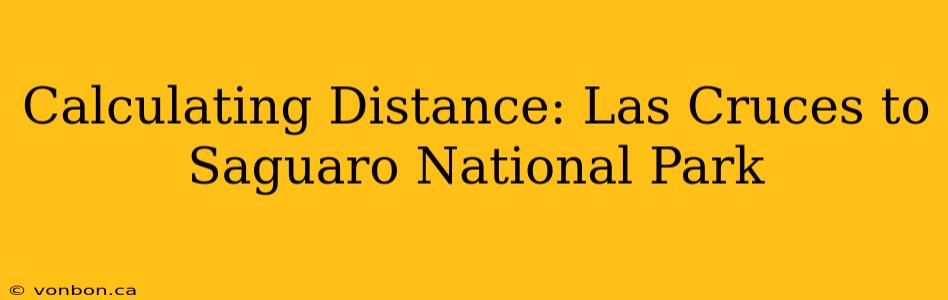 Calculating Distance: Las Cruces to Saguaro National Park