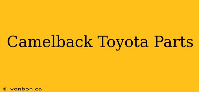 Camelback Toyota Parts