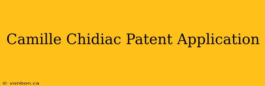 Camille Chidiac Patent Application