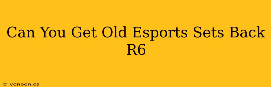 Can You Get Old Esports Sets Back R6