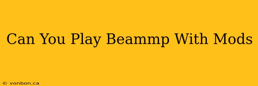 Can You Play Beammp With Mods