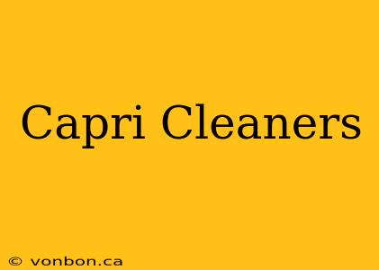 Capri Cleaners