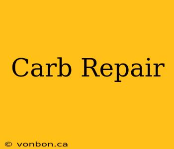 Carb Repair