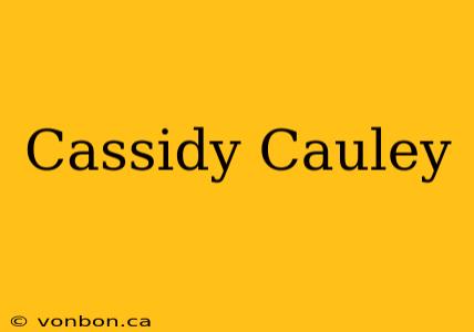 Cassidy Cauley