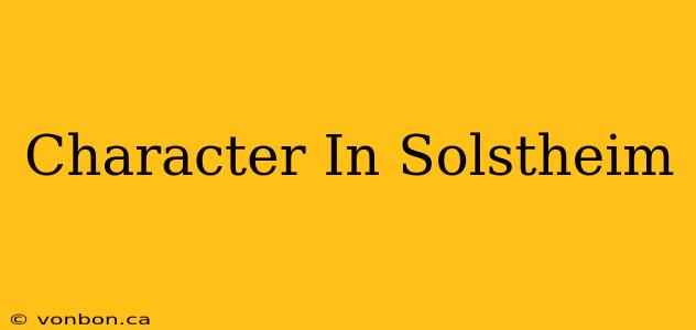 Character In Solstheim