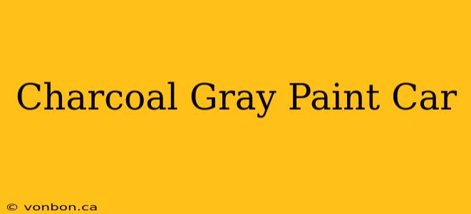 Charcoal Gray Paint Car