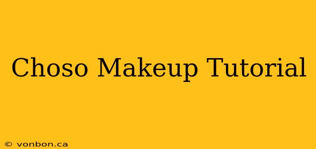 Choso Makeup Tutorial