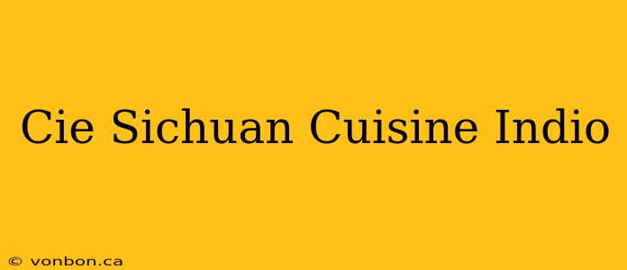 Cie Sichuan Cuisine Indio