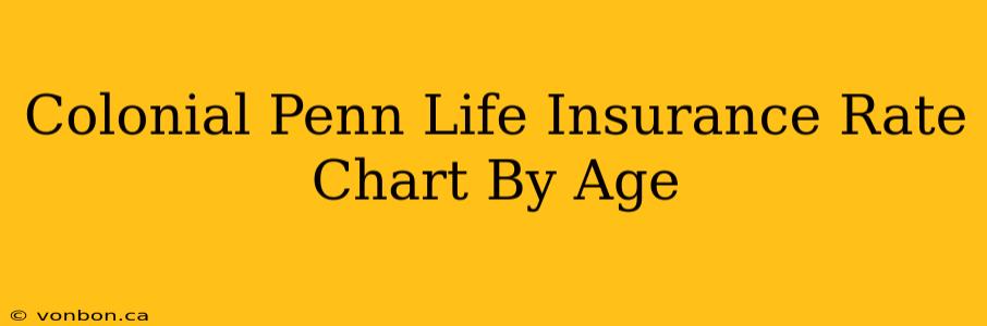 Colonial Penn Life Insurance Rate Chart By Age