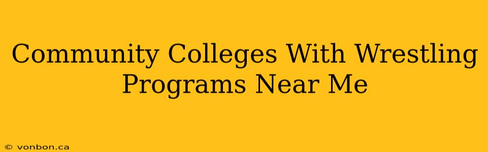 Community Colleges With Wrestling Programs Near Me