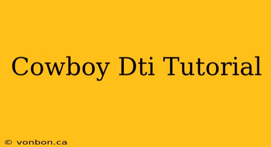 Cowboy Dti Tutorial