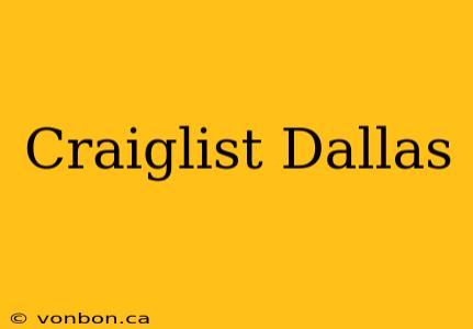 Craiglist Dallas