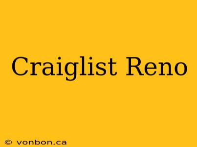 Craiglist Reno