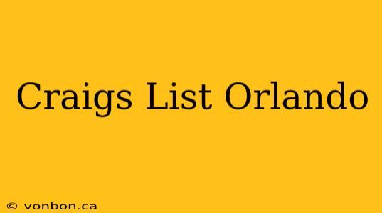 Craigs List Orlando