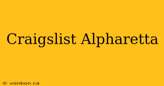 Craigslist Alpharetta