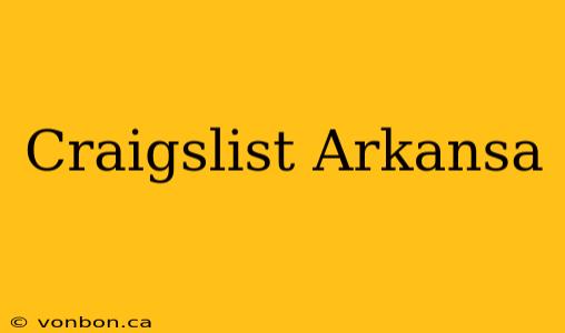 Craigslist Arkansa