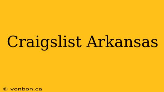 Craigslist Arkansas