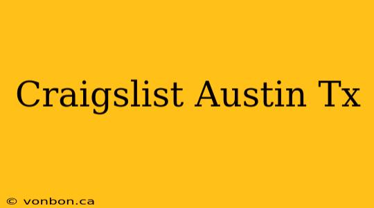 Craigslist Austin Tx