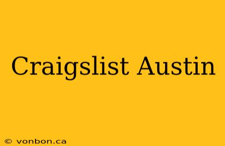 Craigslist Austin