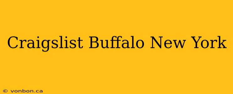 Craigslist Buffalo New York