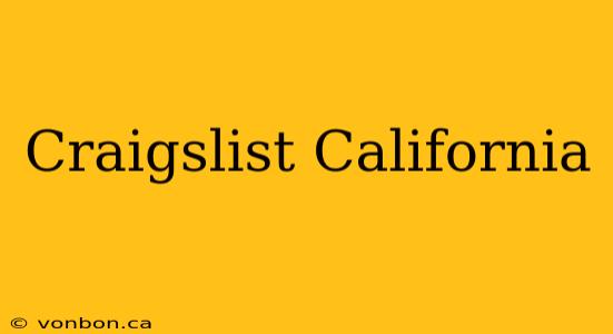 Craigslist California