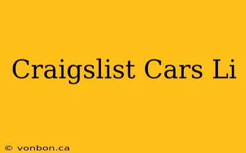 Craigslist Cars Li