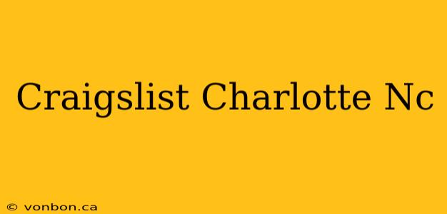 Craigslist Charlotte Nc