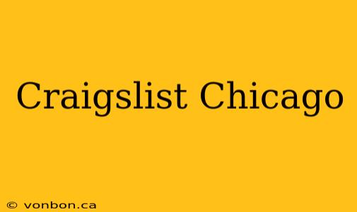 Craigslist Chicago