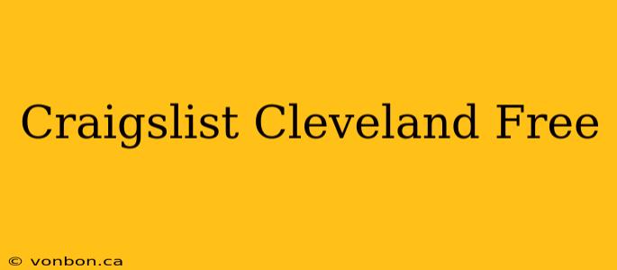 Craigslist Cleveland Free