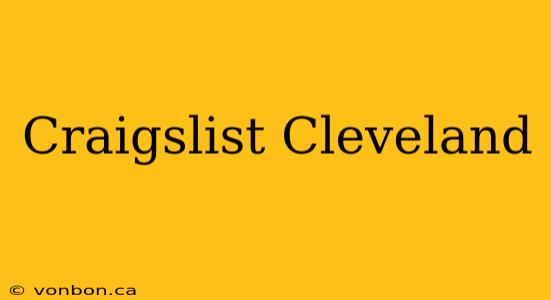 Craigslist Cleveland