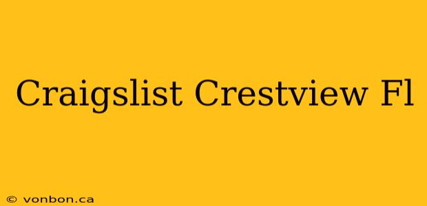 Craigslist Crestview Fl