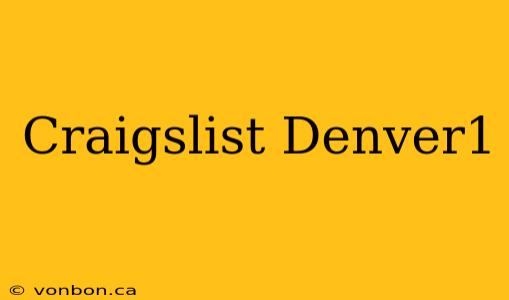 Craigslist Denver1