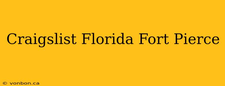 Craigslist Florida Fort Pierce