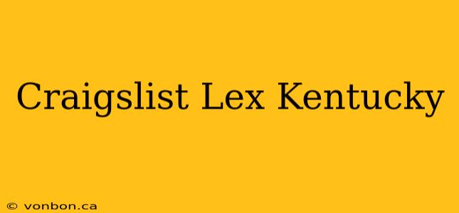 Craigslist Lex Kentucky