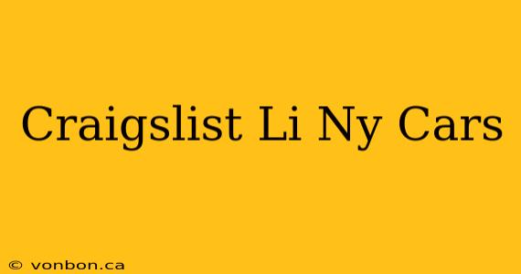 Craigslist Li Ny Cars