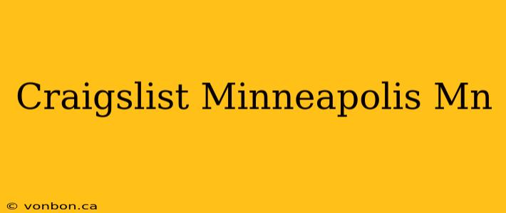 Craigslist Minneapolis Mn