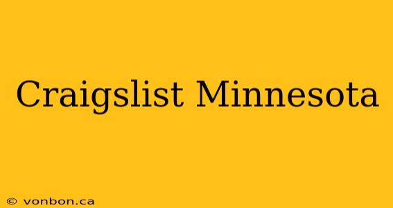 Craigslist Minnesota