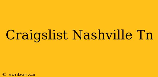 Craigslist Nashville Tn