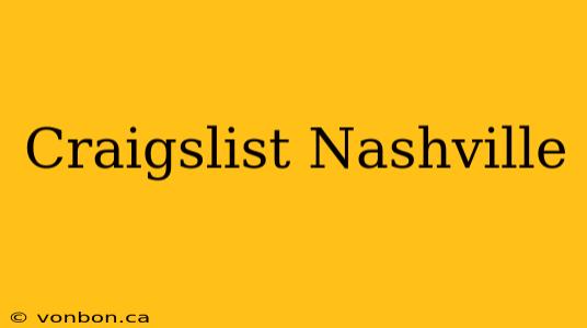 Craigslist Nashville