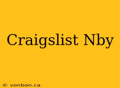 Craigslist Nby