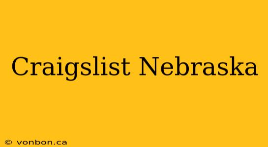 Craigslist Nebraska