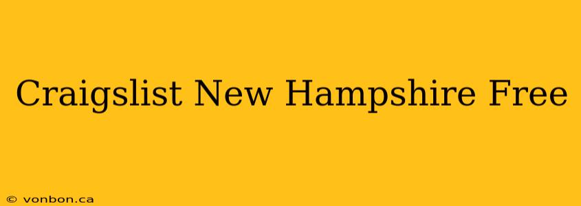 Craigslist New Hampshire Free