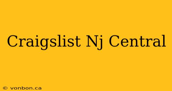 Craigslist Nj Central