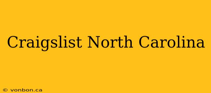 Craigslist North Carolina