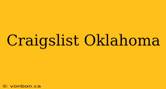 Craigslist Oklahoma