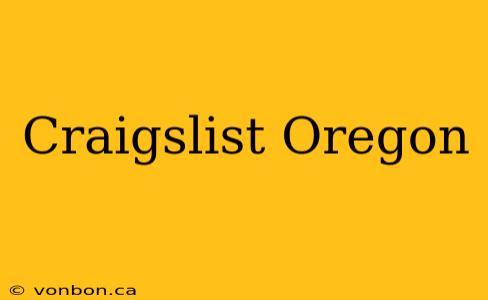 Craigslist Oregon